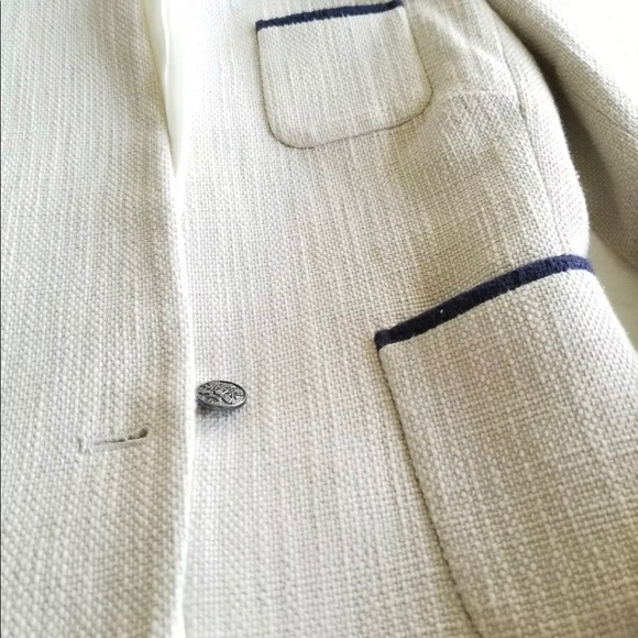 Banana Republic Womens Size 0 Tweed Blazer Beige - Picture 8 of 8